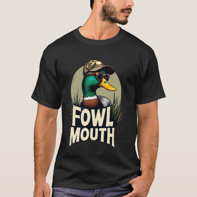 Mallard Anka Fowl Mouth Funny Hunter Anka Hunting T Shirt (Framsida)