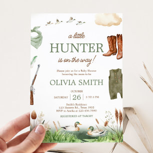 Mallard Anka Hunting Baby Shower Inbjudningar