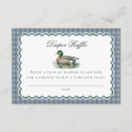 Mallard Anka Hunting Gingham Diaper Raffle Insert Tilläggskort