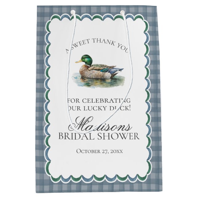 Mallard Anka Hunting Gingham Möhippa Favors (Framsidan)
