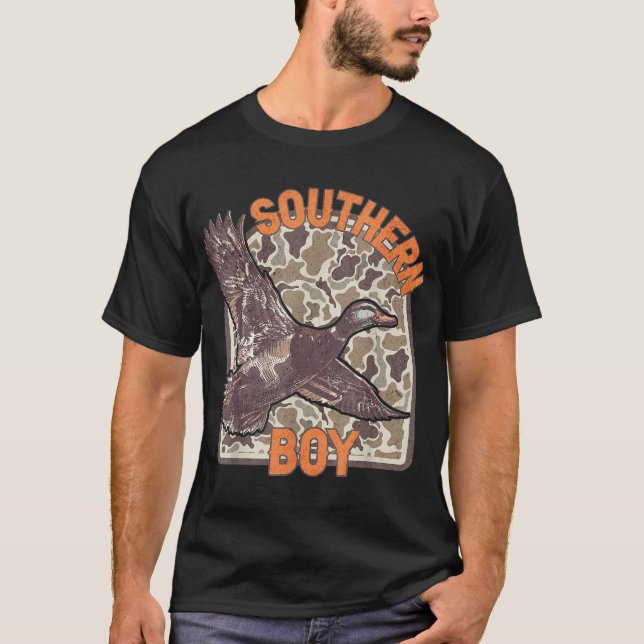 Mallard Anka Hunting Old Camo T Shirt (Framsida)