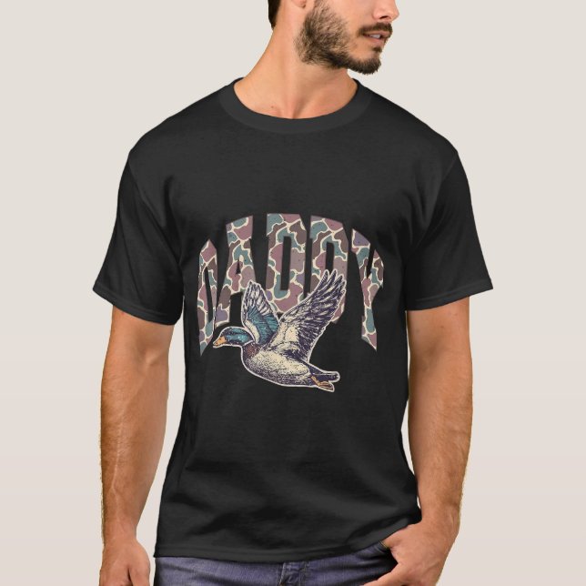 Mallard Anka Hunting Pappa T Shirt (Framsida)