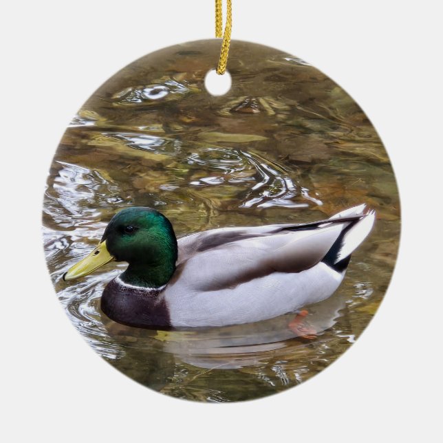 Mallard Anka Julgransprydnad Keramik (Framsidan)
