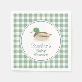 Mallard Anka Land Hunting Baby Shower Pappersservett