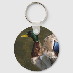 mallard anka på väg att flyga nyckelkedja nyckelring
