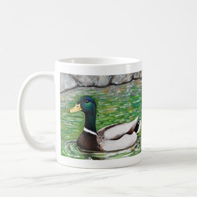 Mallard Anka Painting Kaffemugg (Vänster)