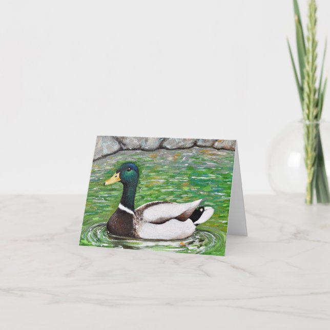 Mallard Anka Painting Kort (Framsida)