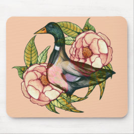 Mallard Anka Peony Älskare Musmatta