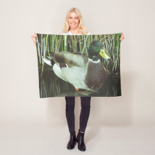 Mallard Anka Photo Waterfowl Male Bird Fleecefilt