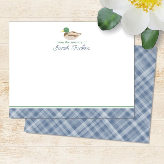 Mallard Anka Pojke från Stationery Nursery Anteckningskort (Skapare uppladdad)