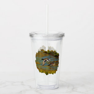Mallard Anka som flyger över Pond Take Away Mugg