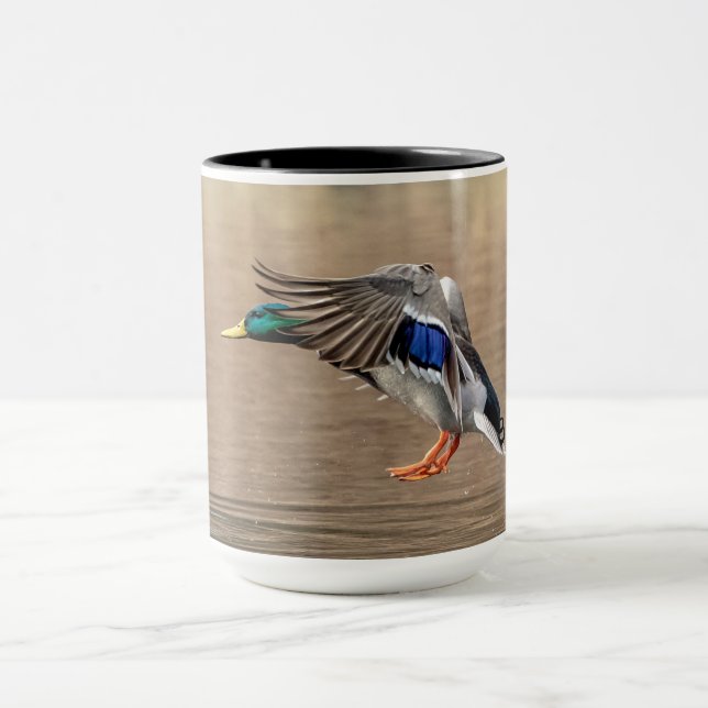 Mallard Anka under flygning Mugg (Center)