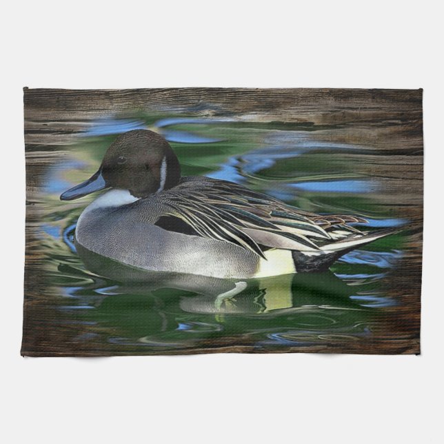 Mallard Anka vid Sjö Kökshandduk (Horisontell)