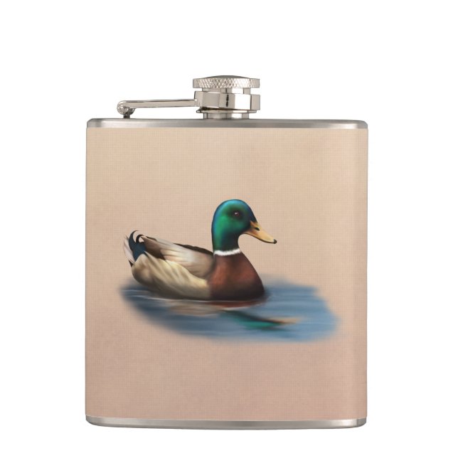 Mallard Anka Vinyl Wrapped Flask Fickplunta (Framsidan)