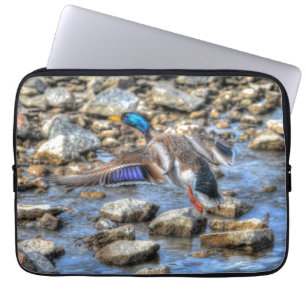 Mallard Anka Wildlife Photo for Bird-älskare Laptop Sleeve