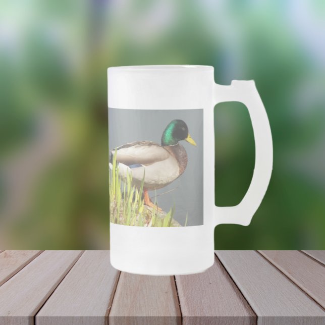 Mallard Anka Wildlife Photo Frostat Ölglas (In Situ)