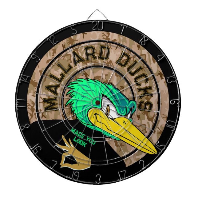 Mallard Ankor Anpassningsbar Logotyp Darttavla (Framsidan)