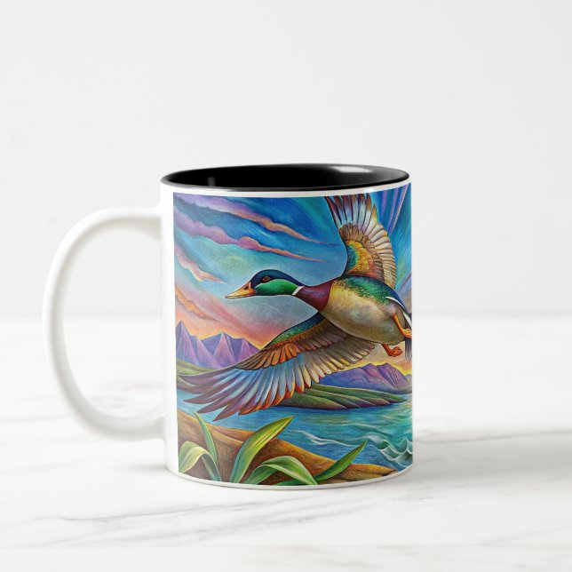 MALLARD ANKOR FLYING Two-Tone COFFEE MUGG (Vänster)