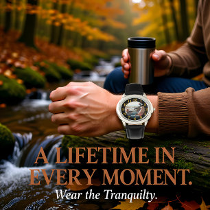 Mallard ankor i sjö.Swimming Armbandsur