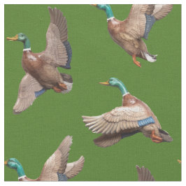 Mallard Ankor Sjö House Land Fabric Tyg