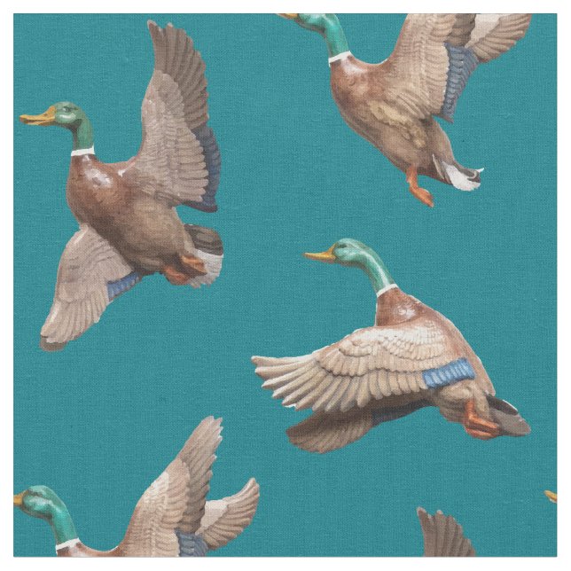 Mallard Ankor Tyg (Närbild)