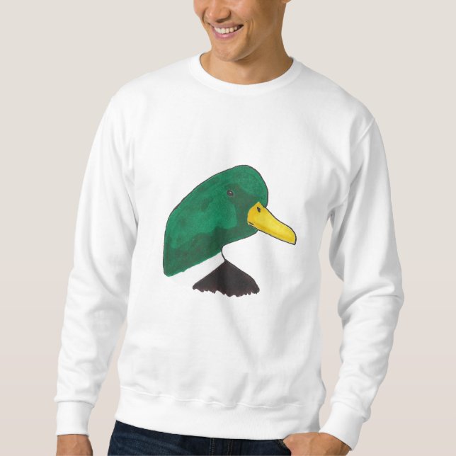 Mallard Bird Artistic Anka Lång Ärmad Tröja (Framsida)
