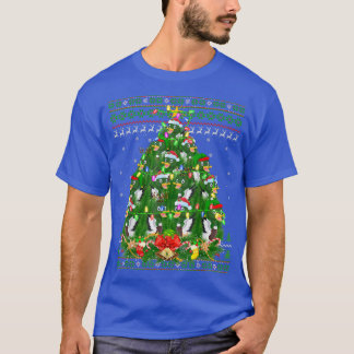 Mallard Bird Julafton Lighting Träd Santa Mallard  T Shirt