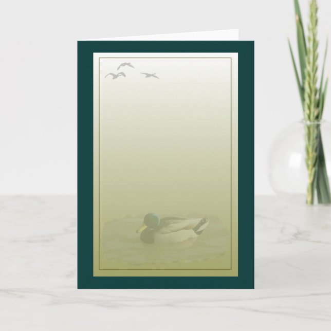 Mallard Drake Anka Hälsning Kort (Framsida)