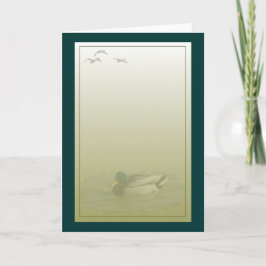 Mallard Drake Anka Hälsning Kort