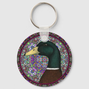 Mallard Drake Mosaic Circle Nyckelring