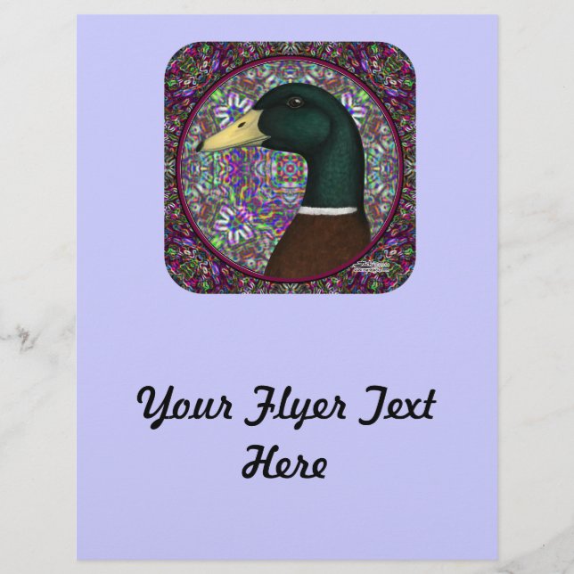 Mallard Drake Mosaic Circle Reklamblad (Framsidan)