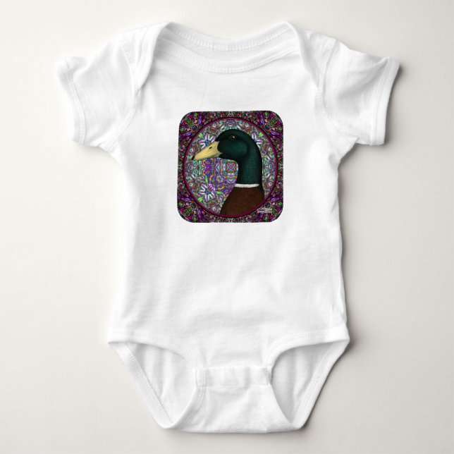 Mallard Drake Mosaic Circle T Shirt (Framsida)