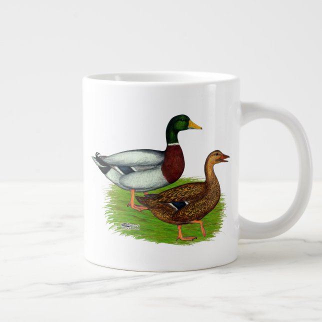 Mallard Drake och Anka Jumbo Mugg (Höger)