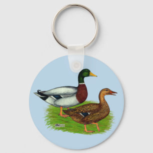 Mallard Drake och Anka Nyckelring