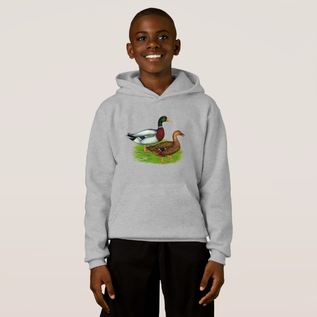 Mallard Drake och Anka T Shirt (Hel framsida)