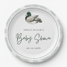Mallard Duck Baby Shower Gender Neutral Green