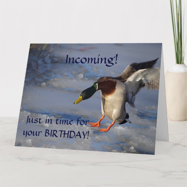 Mallard Duck Birthday Greeting Card Kort (Framsida)