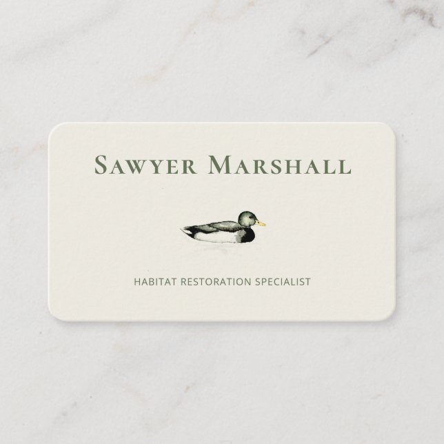 Mallard Duck Business Card Visitkort (Framsida)