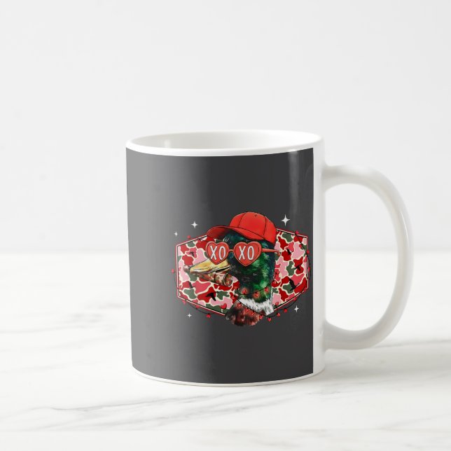 Mallard Duck Camouflage Happy Valentine's Day Hunt Kaffemugg (Höger)