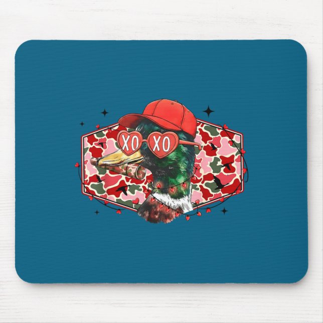 Mallard Duck Camouflage Happy Valentine's Day Hunt Musmatta (Framsidan)