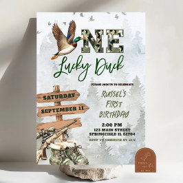 Mallard Duck First Birthday Inbjudningar