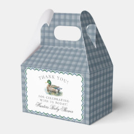 Mallard Duck Hunting Gingham Dessert Favor Boxes Presentaskar