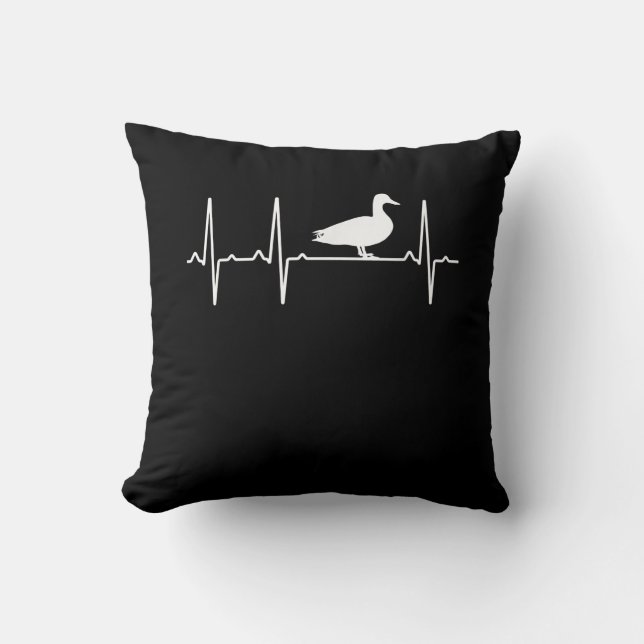 Mallard Heartslag Gift För manar kvinnor Anka Bird Kudde (Framsida)
