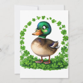 Mallard i en cirkel av inbjudan till Klöver