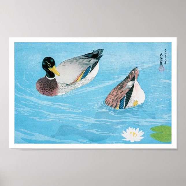 Mallard i Pond, Goyō Hashiguchi Poster (Framsidan)
