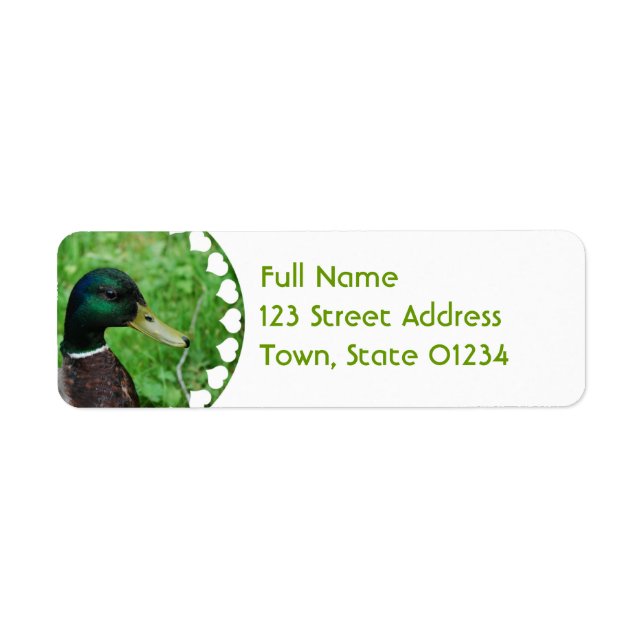 Mallard Mailing Label Returadress Etikett (Framsidan)