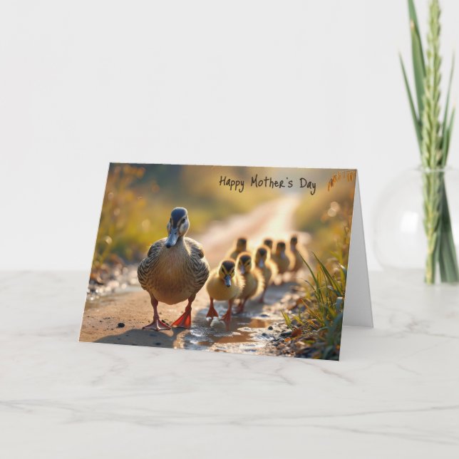 Mallard Mor Anka för Mors dag Kort (Framsida)
