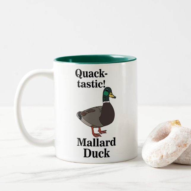 Mallard Quack-Tastisk Anka  Två-Tonad Mugg (Med munk)