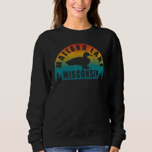Mallard Sjö Northern Wisconsin Sunset Loon T Shirt