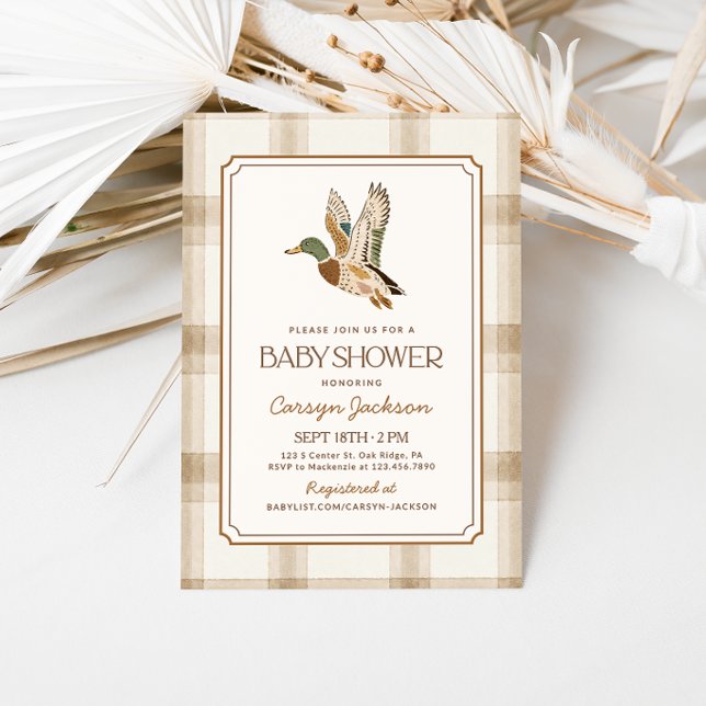 Mallardand Baby Shower Inbjudningar (Skapare uppladdad)